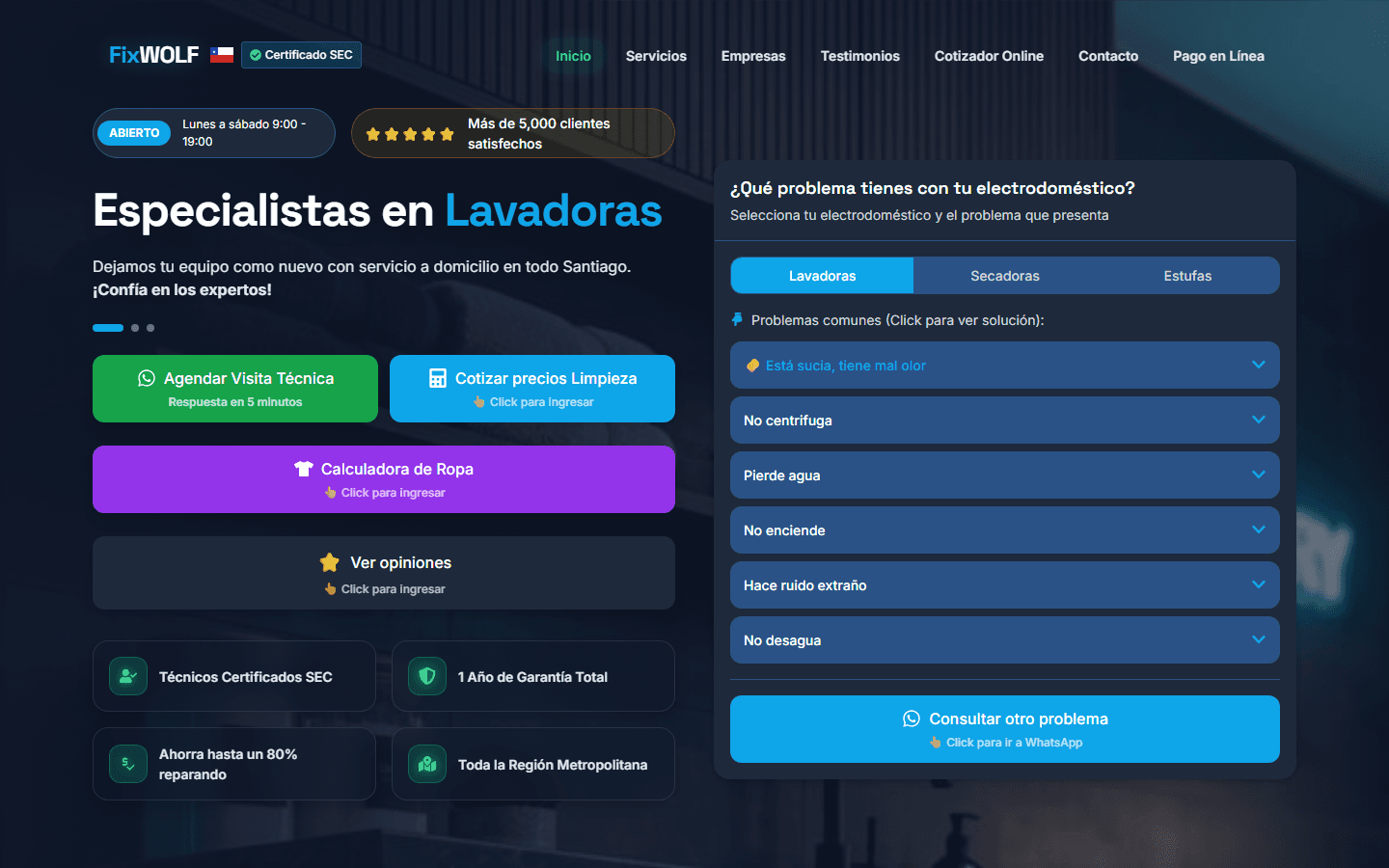 Sitio web de FixWolf