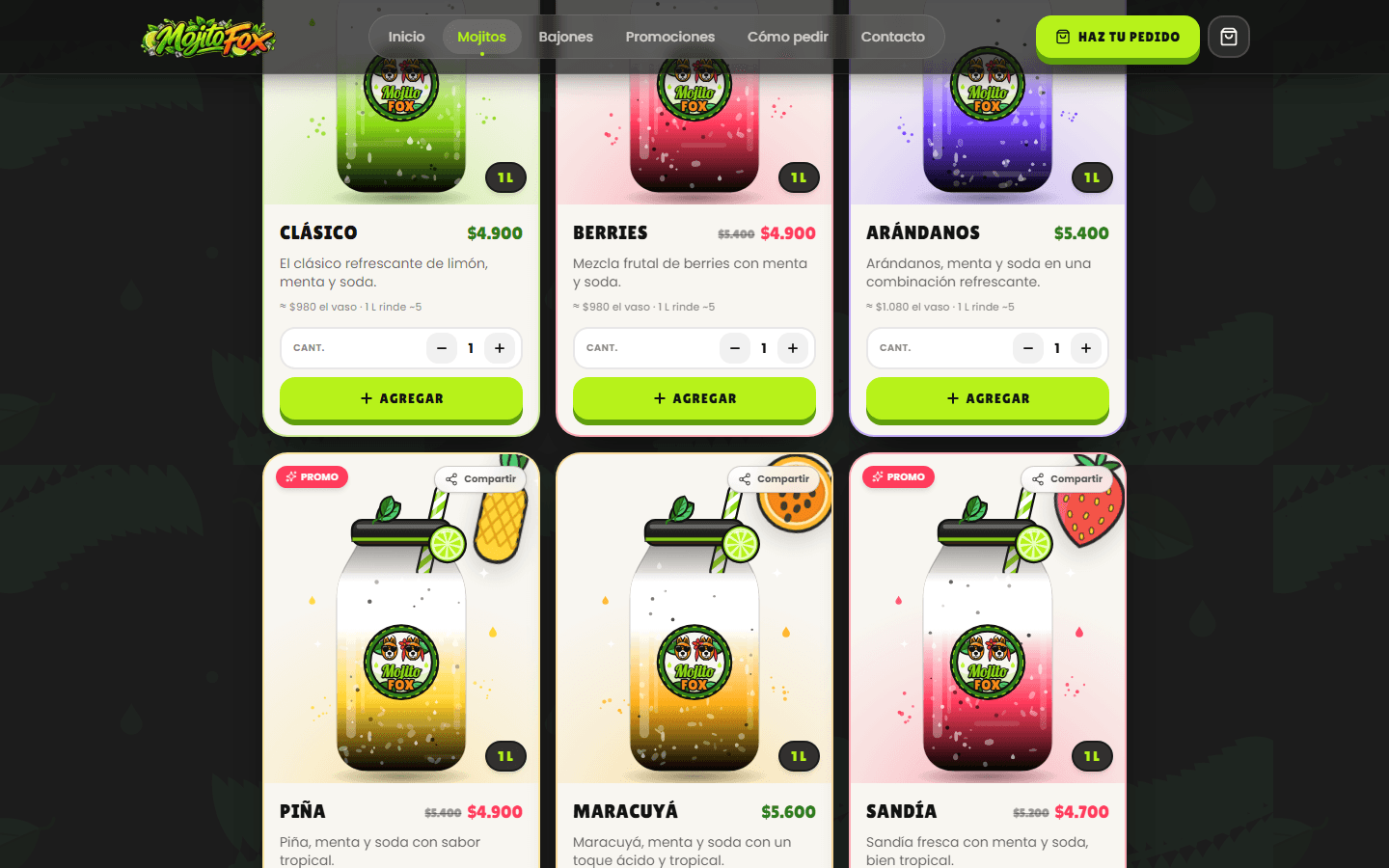 Catálogo de mojitos