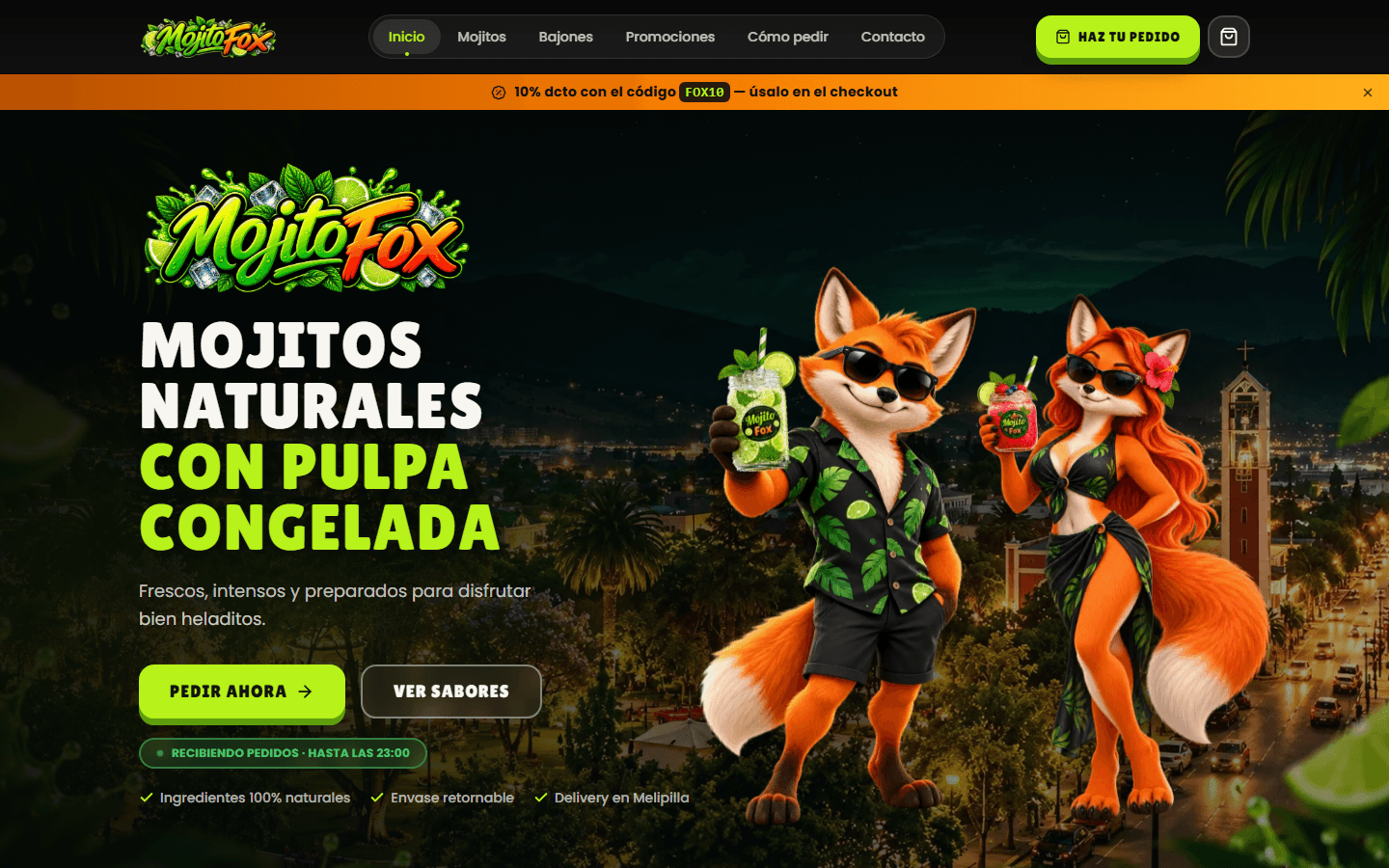 Sitio web de MojitoFox