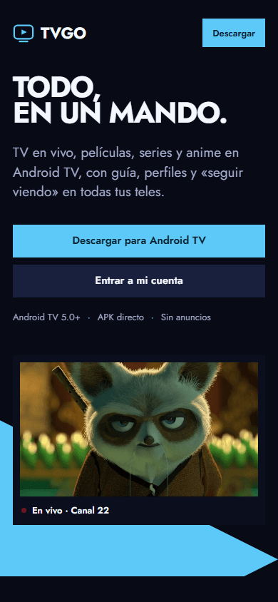 TvGo en móvil